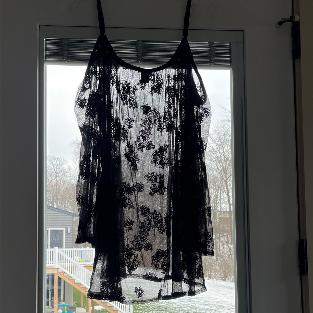 TORRID Black Lace Top